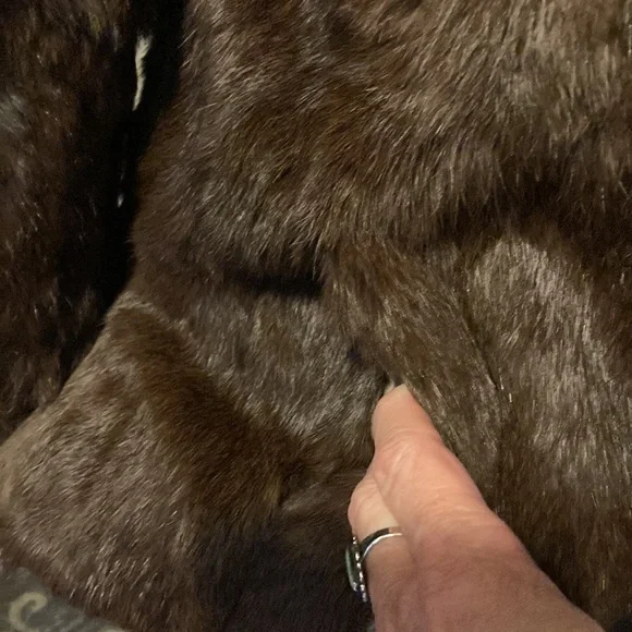 Women's Brown Real Rabbit Fur Jacket - Classic Cozy Coat - Picture 5 of 16